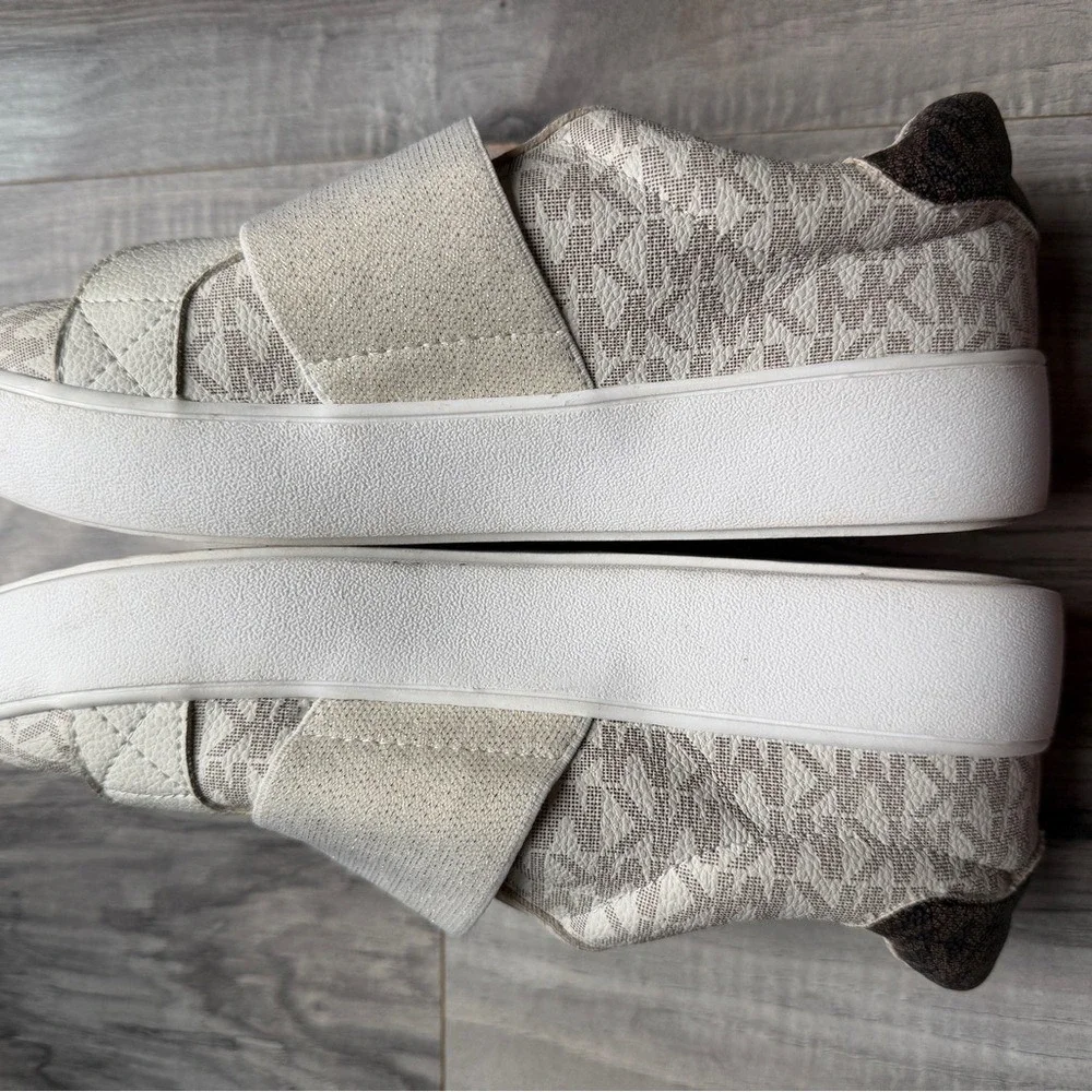 Michael Kors Kids Jordana Gore slip-on sneakers‎ MK Logo Size 5 Girls